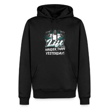 Workout motivation bodybuilder training - Men’s Premium Organic Hoodie - black - Front - Nico (187cm)