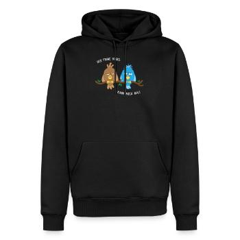 Der frühe Vogel kann mich mal funny Birds Geschenk - Männer Premium Bio Hoodie - Schwarz - Vorne - Nico (187cm)