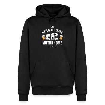 Roi du camping-car - cadeau pour les amateurs de camping - Sweat à capuche Premium bio Homme - noir - Devant - Nico (187cm)