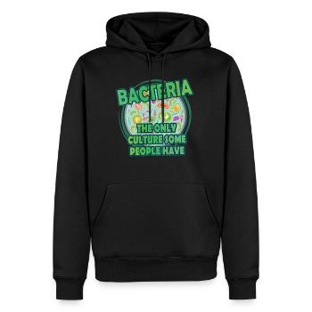 Culture de bactéries drôles procaryotes microbiologie - Sweat à capuche Premium bio Homme - noir - Devant - Nico (187cm)