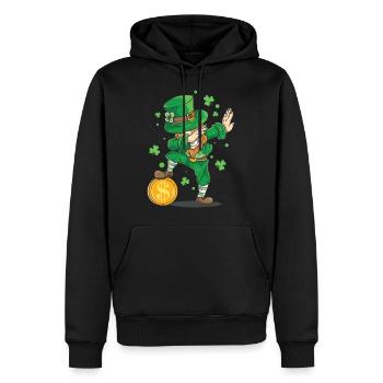 Saint-Patrick Dabbende Dabbing Leprechaun Boys - Sweat à capuche Premium bio Homme - noir - Devant - Nico (187cm)