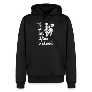 C'est Wine Time Time Wine Wine Lover Gift - Sweat à capuche Premium bio Homme - noir - Devant - Nico (187cm)