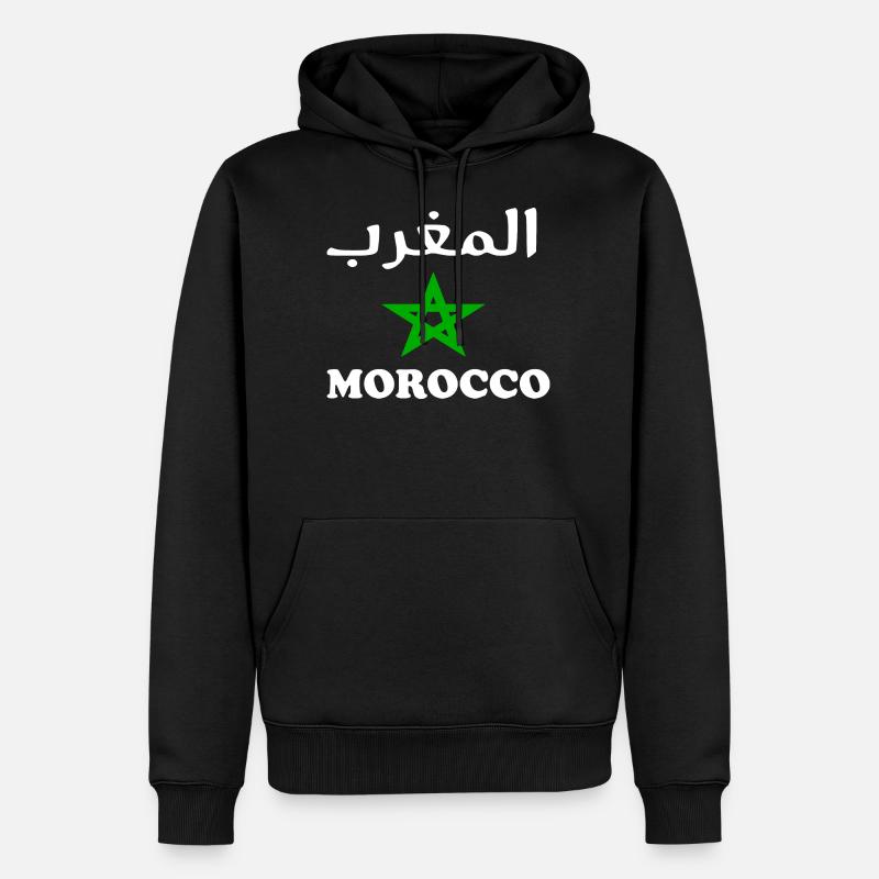 Le maroc - Sweat à capuche Premium bio Homme - noir