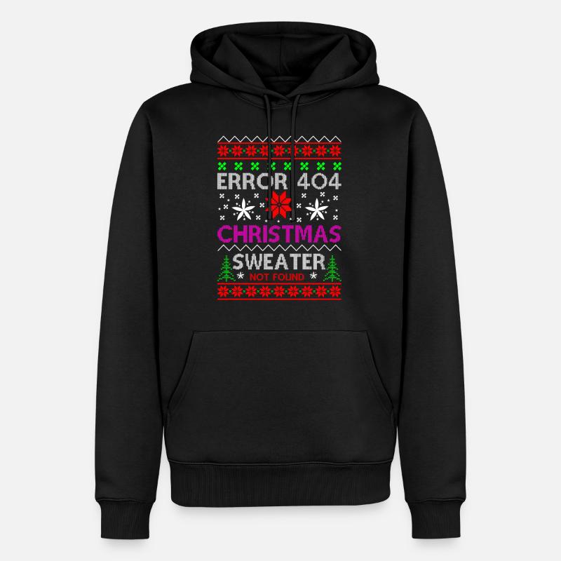 error ugly christmas - Männer Premium Bio Hoodie - Schwarz