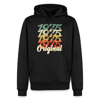 1975 retro gift 45th birthday - Men’s Premium Organic Hoodie - black - Front - Nico (187cm)