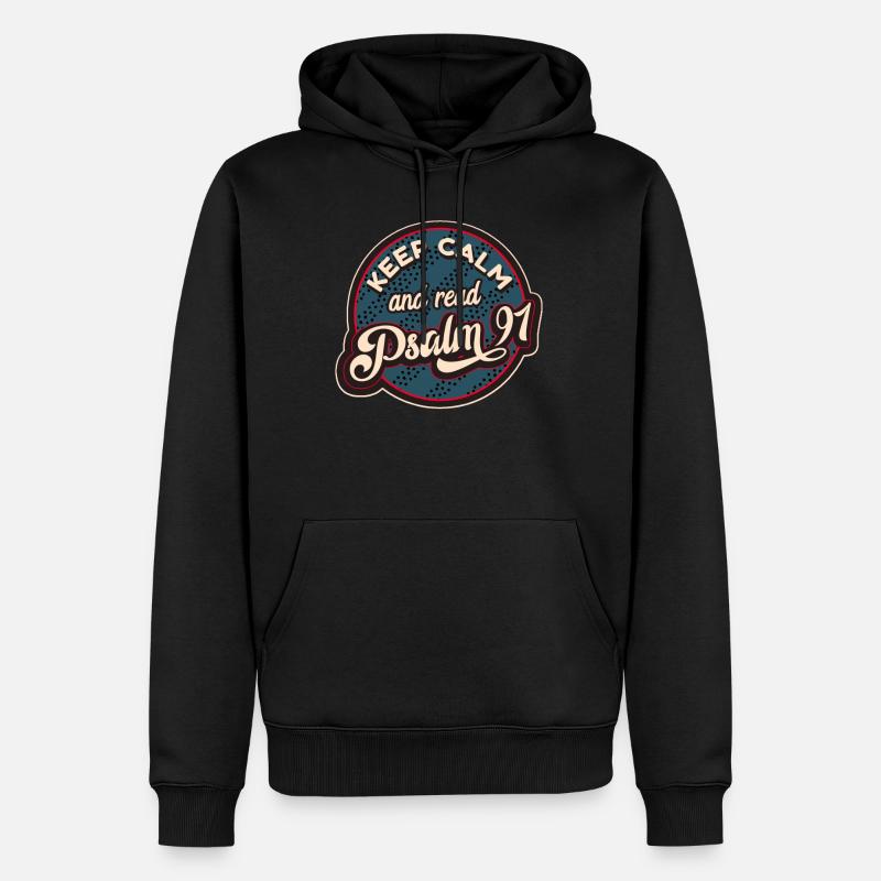 Psalm 91 - Männer Premium Bio Hoodie - Schwarz