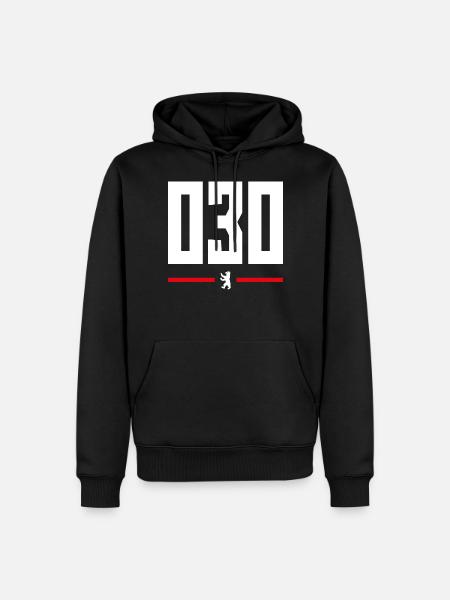 030 BERLIN - Men’s Premium Organic Hoodie - black