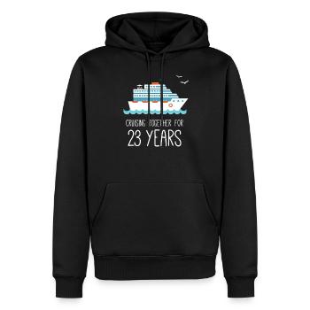 Kreuzfahrt zusammen für 23 Jahre Hochzeitstag - Männer Premium Bio Hoodie - Schwarz - Vorne - Nico (187cm)