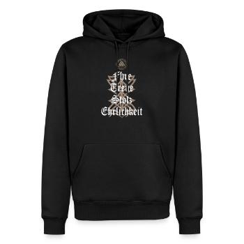 Ehre Treue Stolz Ehrlichkeit Geschenk Wikinger - Männer Premium Bio Hoodie - Schwarz - Vorne - Nico (187cm)
