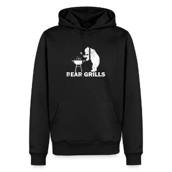 Bear grills BBQ Vatertag Vater Bier - Männer Premium Bio Hoodie - Schwarz - Vorne - Nico (187cm)