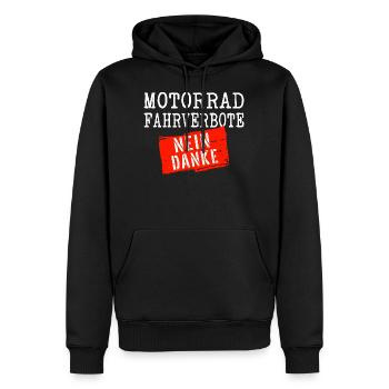 Gegen Motorrad Fahrverbot an Sonntagen Feiertagen - Männer Premium Bio Hoodie - Schwarz - Vorne - Nico (187cm)
