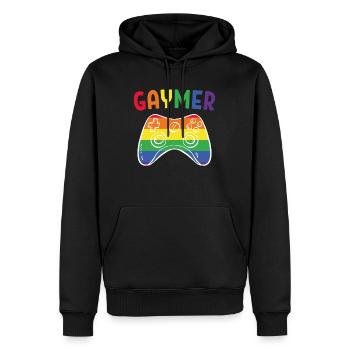 Gaymer Gay lgbt Pride Month Geschenk - Männer Premium Bio Hoodie - Schwarz - Vorne - Nico (187cm)