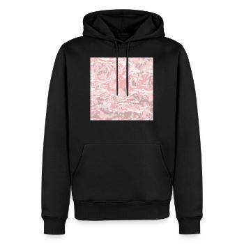Pink Marble - Men’s Premium Organic Hoodie - black - Front - Nico (187cm)