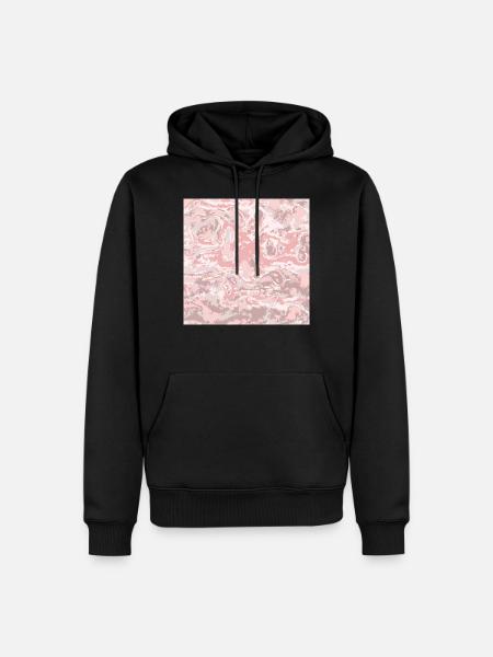 Pink Marble - Men’s Premium Organic Hoodie - black