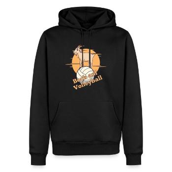 Envie de volley-ball - Sweat à capuche Premium bio Homme - noir - Devant - Nico (187cm)