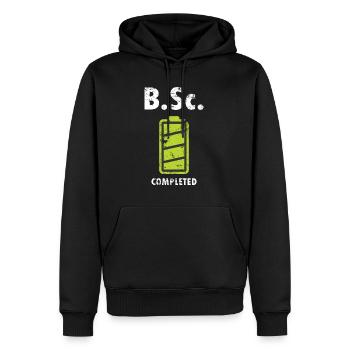B.Sc. Baccalauréat en sciences diplômé universitaire - Sweat à capuche Premium bio Homme - noir - Devant - Nico (187cm)