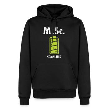 M.Sc. Master of Science diplômé universitaire - Sweat à capuche Premium bio Homme - noir - Devant - Nico (187cm)