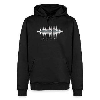 The Sound of Nature - Herzschlag der Natur outdoor - Männer Premium Bio Hoodie - Schwarz - Vorne - Nico (187cm)