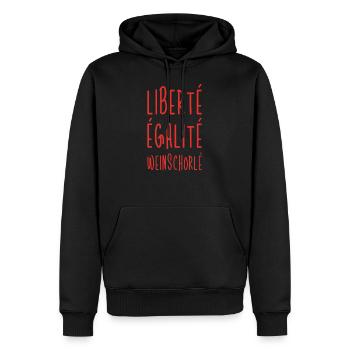 Frankreich Spruch Heimat Herkunft Geschenk - Männer Premium Bio Hoodie - Schwarz - Vorne - Nico (187cm)
