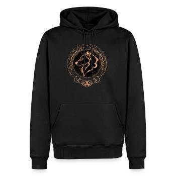 Fenris Wolf - Sweat à capuche Premium bio Homme - noir - Devant - Nico (187cm)