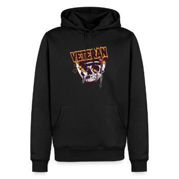 Veteran of the Army - Men’s Premium Organic Hoodie - black - Front - Nico (187cm)