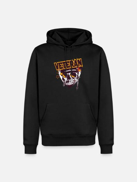 Veteran Der Armee - Männer Premium Bio Hoodie - Schwarz
