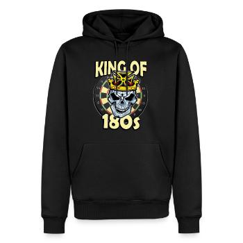 Darts king of the 180s - Men’s Premium Organic Hoodie - black - Front - Nico (187cm)