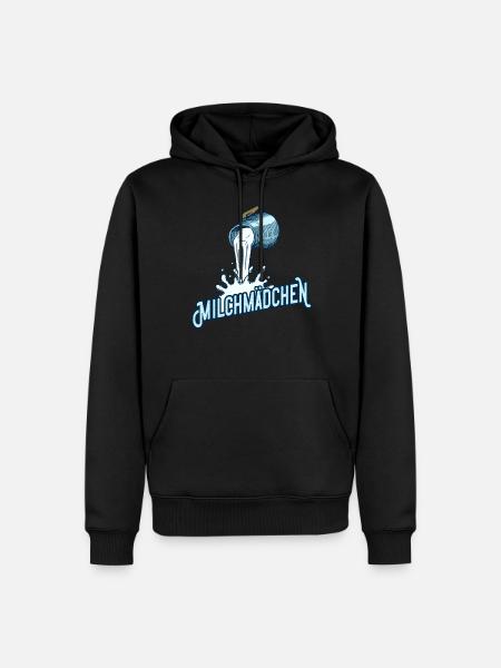 Milchmädchen Milchkanne Landwirtin - Männer Premium Bio Hoodie - Schwarz