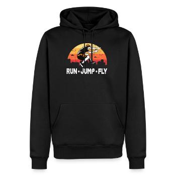 Parkour Run Jump Fly - Männer Premium Bio Hoodie - Schwarz - Vorne - Nico (187cm)