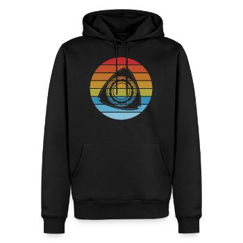 Vintage retro Streifen Wankel Kreiskolben Motor - Männer Premium Bio Hoodie - Schwarz - Vorne - Nico (187cm)