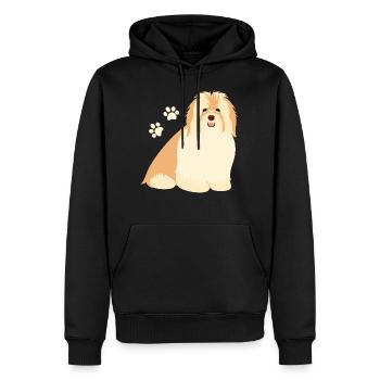 Glücklicher Havaneser Hund - Männer Premium Bio Hoodie - Schwarz - Vorne - Nico (187cm)