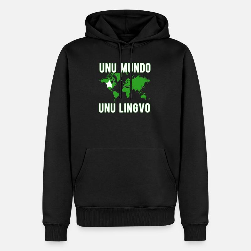 Esperanto world language - Men’s Premium Organic Hoodie - black