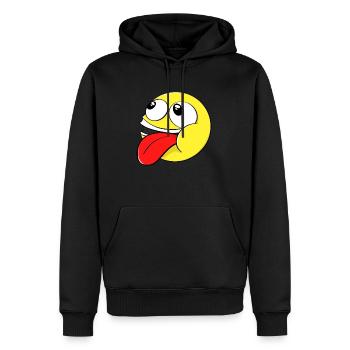 Smile Gesicht Fun Smilies Cartoon Smilie Lächeln - Männer Premium Bio Hoodie - Schwarz - Vorne - Nico (187cm)