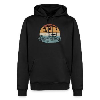 Busfahrer Retro Bus Fahren Geschenk Lustiger - Männer Premium Bio Hoodie - Schwarz - Vorne - Nico (187cm)