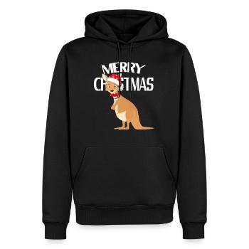 Australische Weihnachten Känguru - Männer Premium Bio Hoodie - Schwarz - Vorne - Nico (187cm)