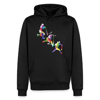 Scooter - Männer Premium Bio Hoodie - Schwarz - Vorne - Nico (187cm)