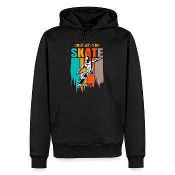Skateboard Skateboarding vintage Skater Geschenk - Männer Premium Bio Hoodie - Schwarz - Vorne - Nico (187cm)