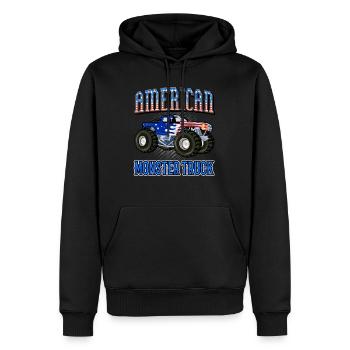American Monster Truck - Männer Premium Bio Hoodie - Schwarz - Vorne - Nico (187cm)