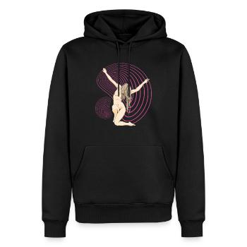 Art érotique femme nue acte explicite - Sweat à capuche Premium bio Homme - noir - Devant - Nico (187cm)