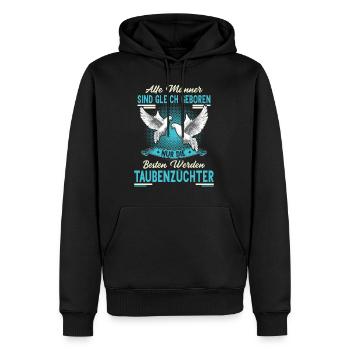 Taubenzüchter Taube Tauben Vogel Geschenkidee - Männer Premium Bio Hoodie - Schwarz - Vorne - Nico (187cm)