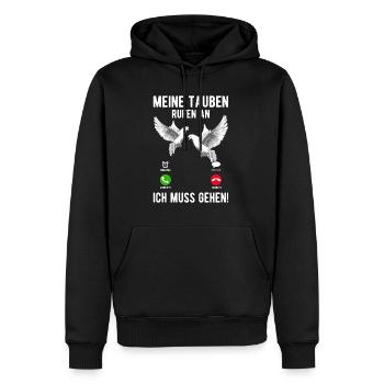 Taubenzüchter Tauben Vogel Anruf Geschenk - Männer Premium Bio Hoodie - Schwarz - Vorne - Nico (187cm)