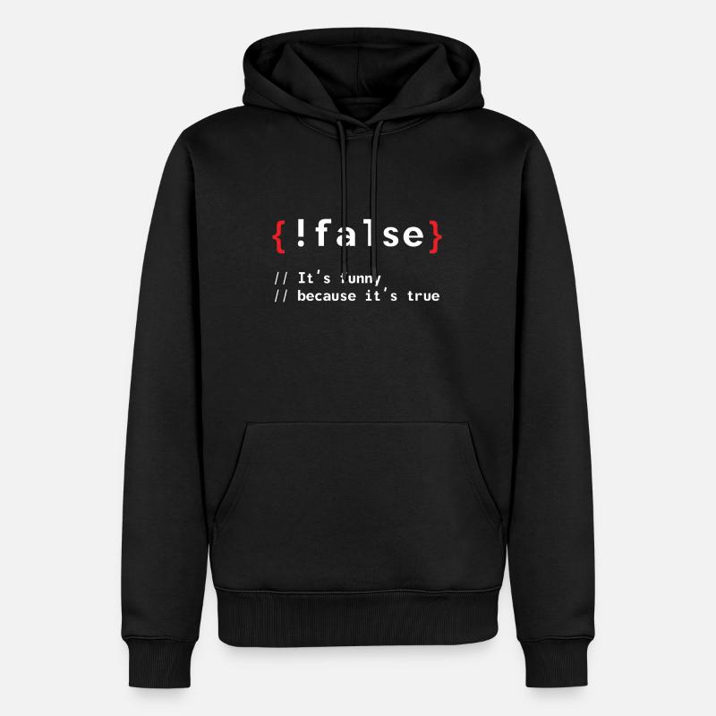 Coding Debug Admin Programme Cadeau - Sweat à capuche Premium bio Homme - noir