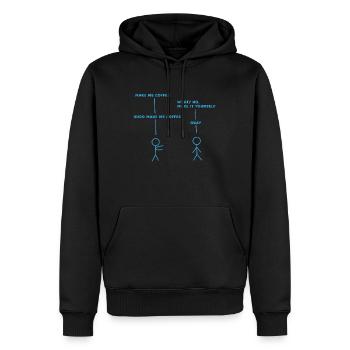 Codage disant Debug IT Nerd Gift - Sweat à capuche Premium bio Homme - noir - Devant - Nico (187cm)
