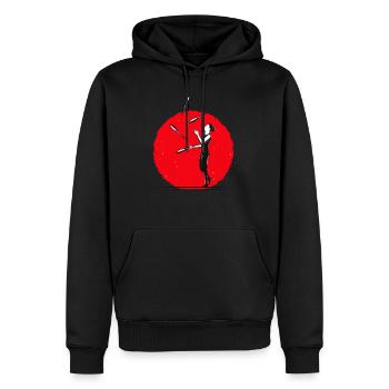 Jonglerie jonglerie artistes jongleur - Sweat à capuche Premium bio Homme - noir - Devant - Nico (187cm)