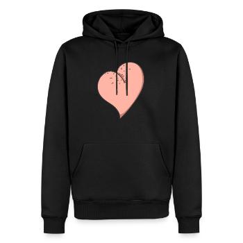 Haariger Hintern lustige Herz förmiger Arsch - Männer Premium Bio Hoodie - Schwarz - Vorne - Nico (187cm)