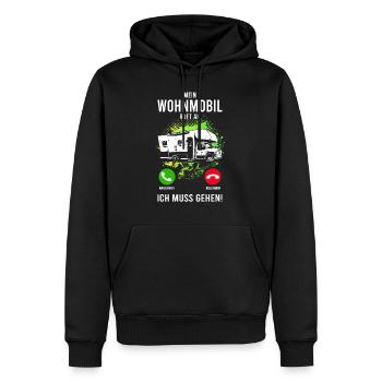Wohnmobil Camping Camper Reise Urlaub Geschenk - Männer Premium Bio Hoodie - Schwarz - Vorne - Nico (187cm)