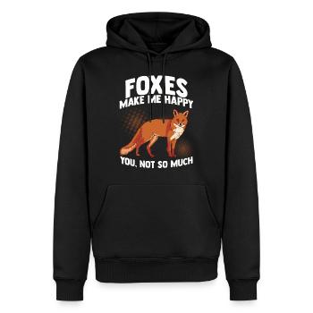 Fuchs - Männer Premium Bio Hoodie - Schwarz - Vorne - Nico (187cm)