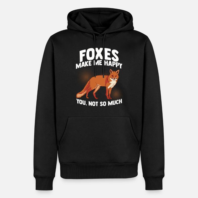 Fuchs - Männer Premium Bio Hoodie - Schwarz