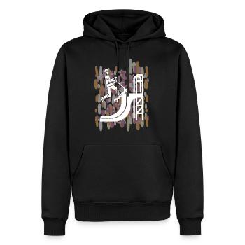 Scoot 2 Street Freestyle Roller - Männer Premium Bio Hoodie - Schwarz - Vorne - Nico (187cm)