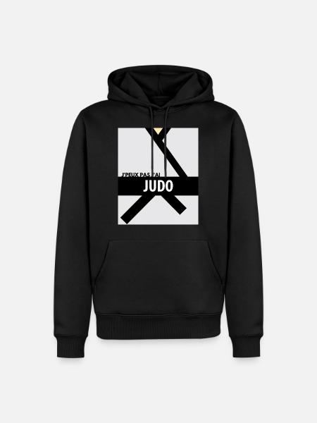 Je peux pas j'ai judo - Sweat à capuche Premium bio Homme - noir